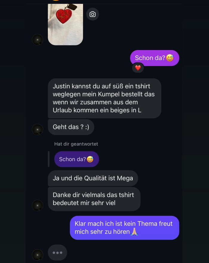 Nachricht eines Kunden