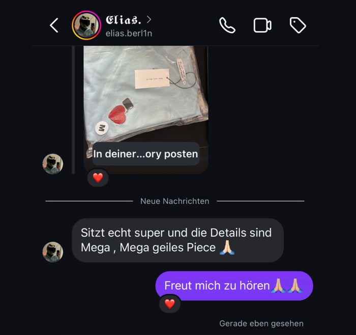 Nachricht eines Kunden