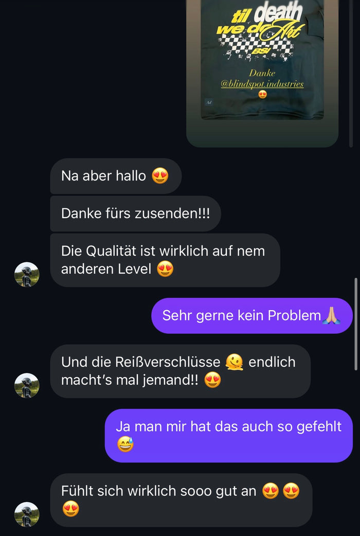 Nachricht eines Kunden